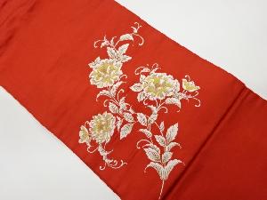 リサイクル　牡丹唐草模様織出し名古屋帯